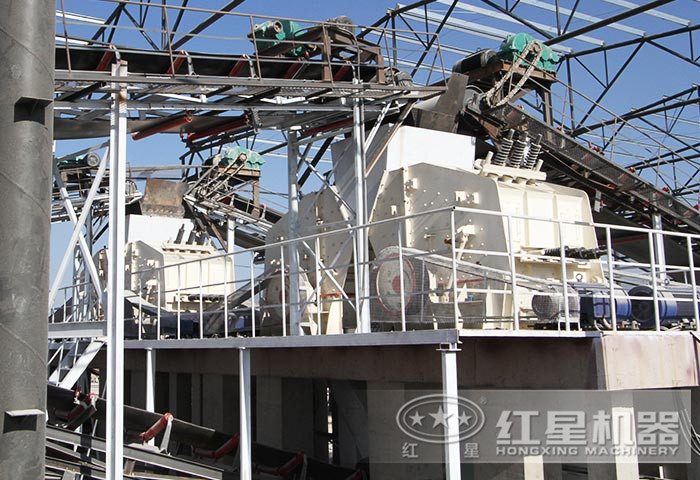 河北大型砂石廠反擊式破碎機現場 河北大型砂石廠反擊式破碎機現場